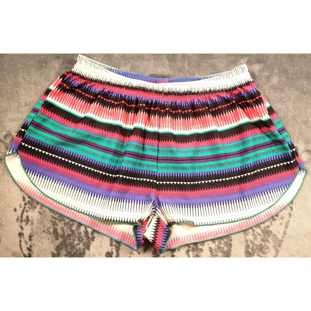 Roxy‎ Elasticized Geometric Beach Board Swim Shorts Women's Size Large